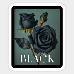 BLACK ROSES AESTHETIC REALISTIC ROSES Sticker